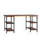 3-Piece Desk or Sofa Table and Bookcase Set - 26-inch Bookcases