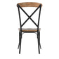 X-Cross Back Dining Chairs (Set of 2) - Brown, Ash Finish