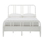 Metal Spool Bed - White, Queen (Queen Size)