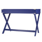 X-Base Wood Accent Campaign Writing Desk - Twilight Blue