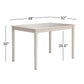 48-inch Rectangular Dining Table - Antique White Finish