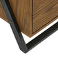 Two-tone Black & Oak finish Nightstand - 1-Drawer with 1 Shelf
