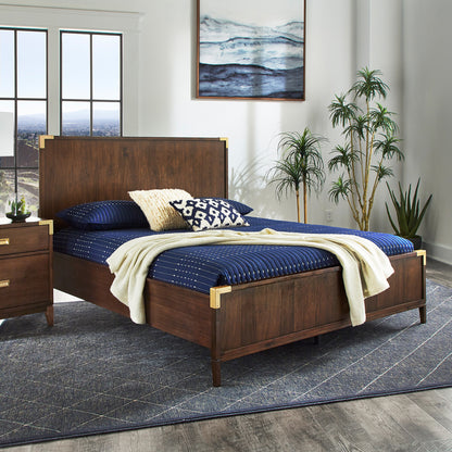 Low Profile Campaign Platform Bed - Full