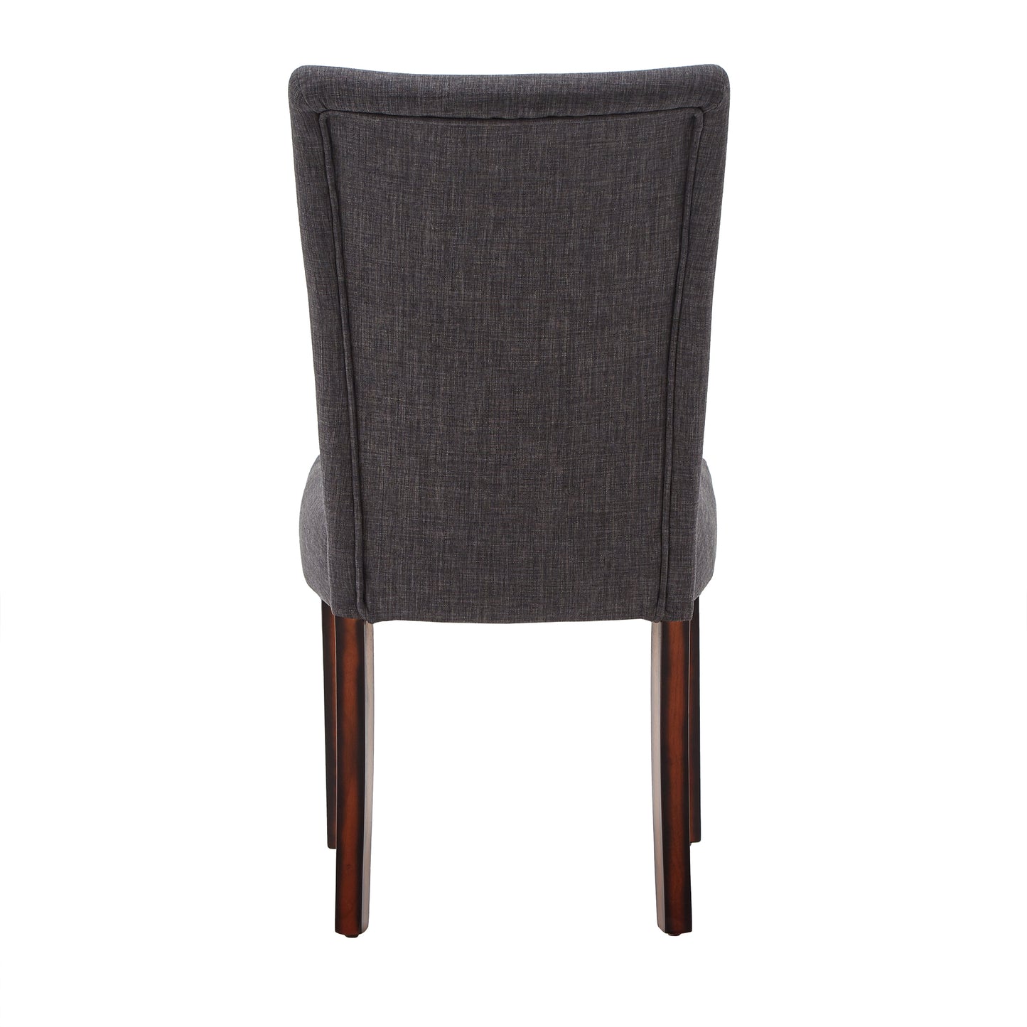 Linen Parsons Dining Chairs (Set of 2) - Espresso Finish, Dark Grey