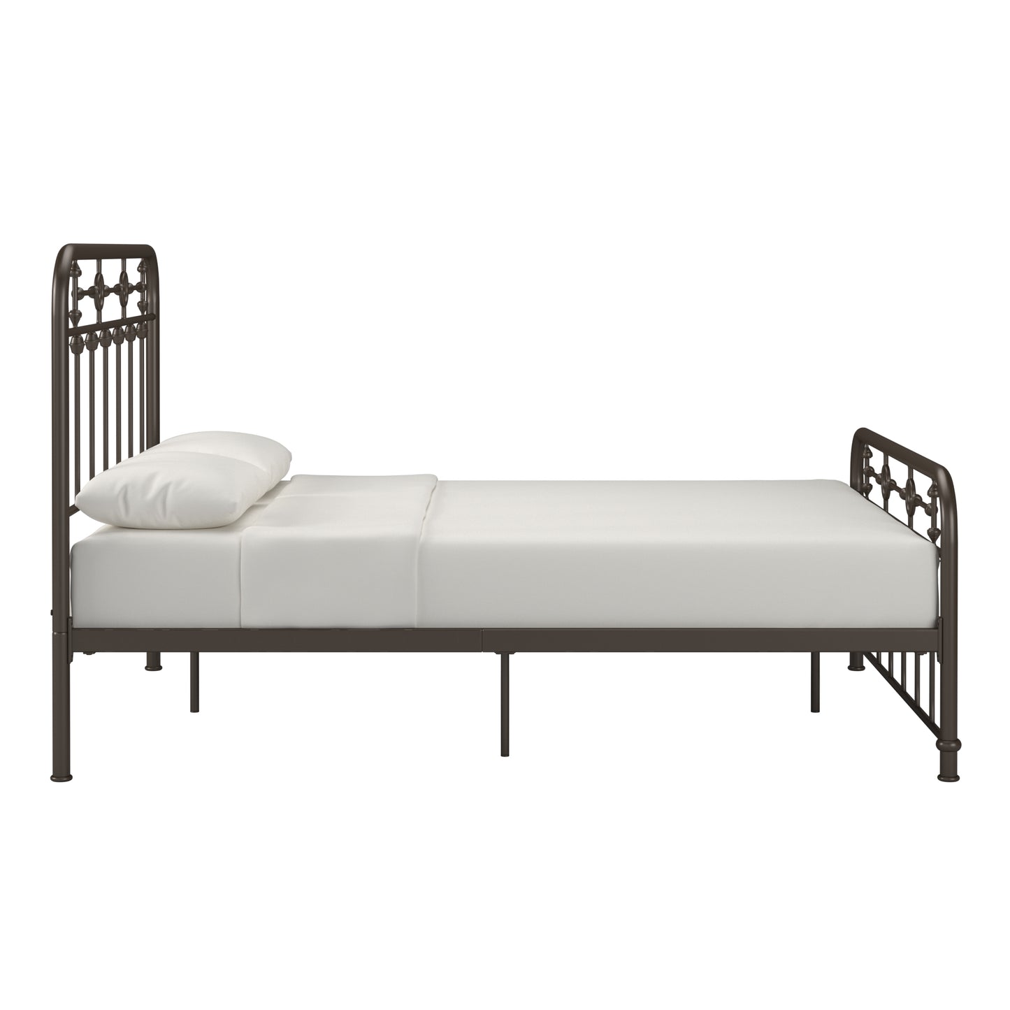 Metal Spindle Platform Bed - Dark Bronze, Full Size (Full Size)