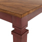 Solid Wood 48-65.7" Extendable Counter Height Dining Table - Antique Red