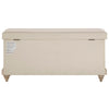Storage Bench with Linen Seat Cushion - Antique White Finish
