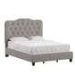 Adjustable Diamond Tufted Camelback Bed - Grey, Full