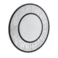 Black Finish Crackle Glass Round Wall Mirror