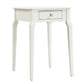 1-Drawer Wood Side Table - White