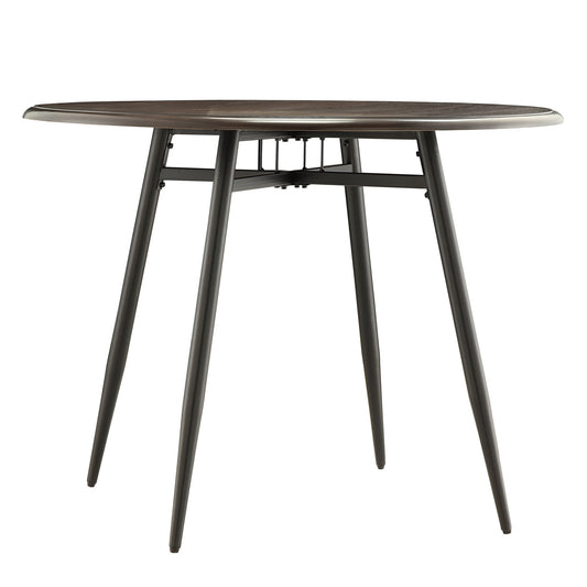 Two-Tone Wood Dining Table - Black Base