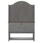 51" Wide Dining Hutch with Power Outlets - Antique Grey Finish