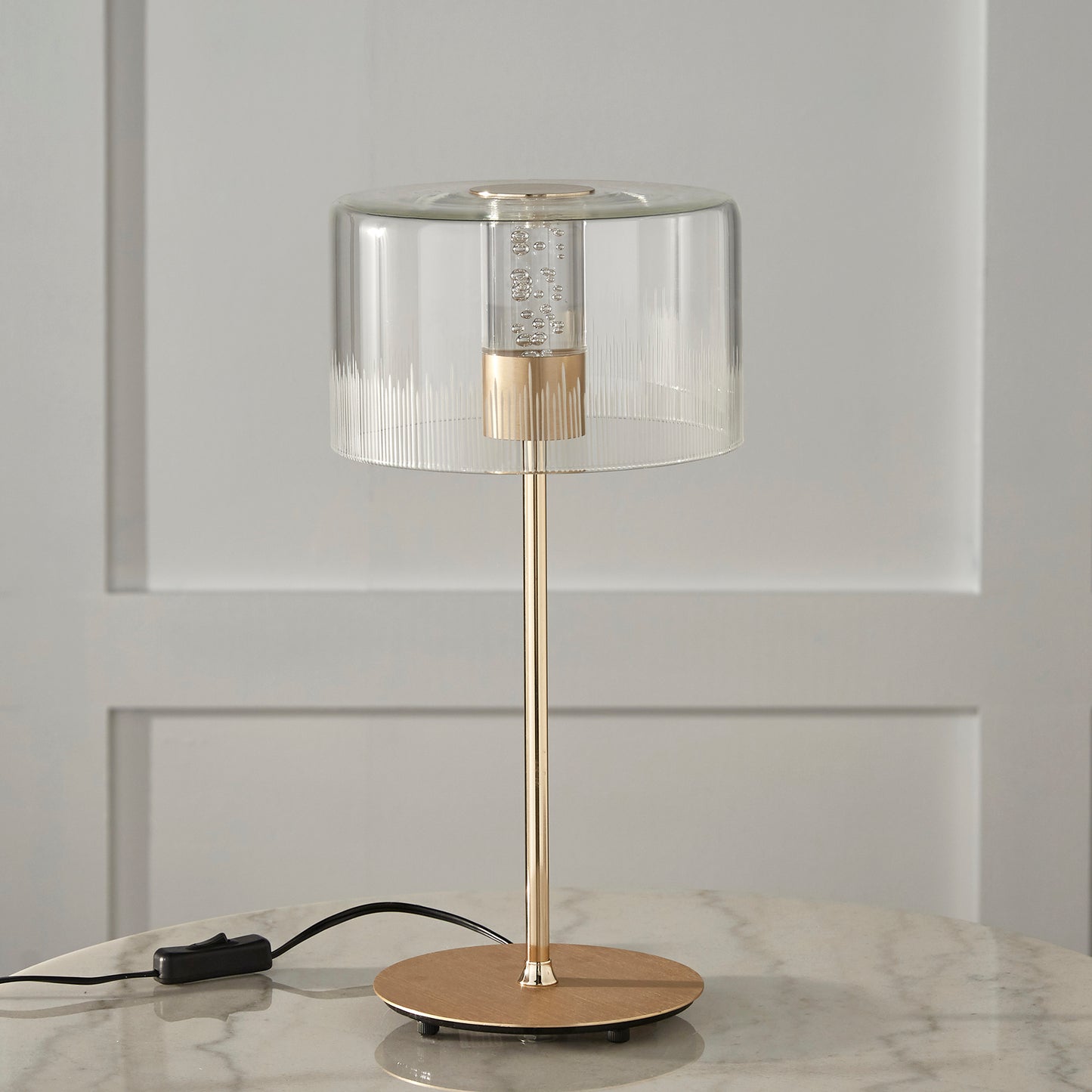 Gold Finish Metal Table Lamp