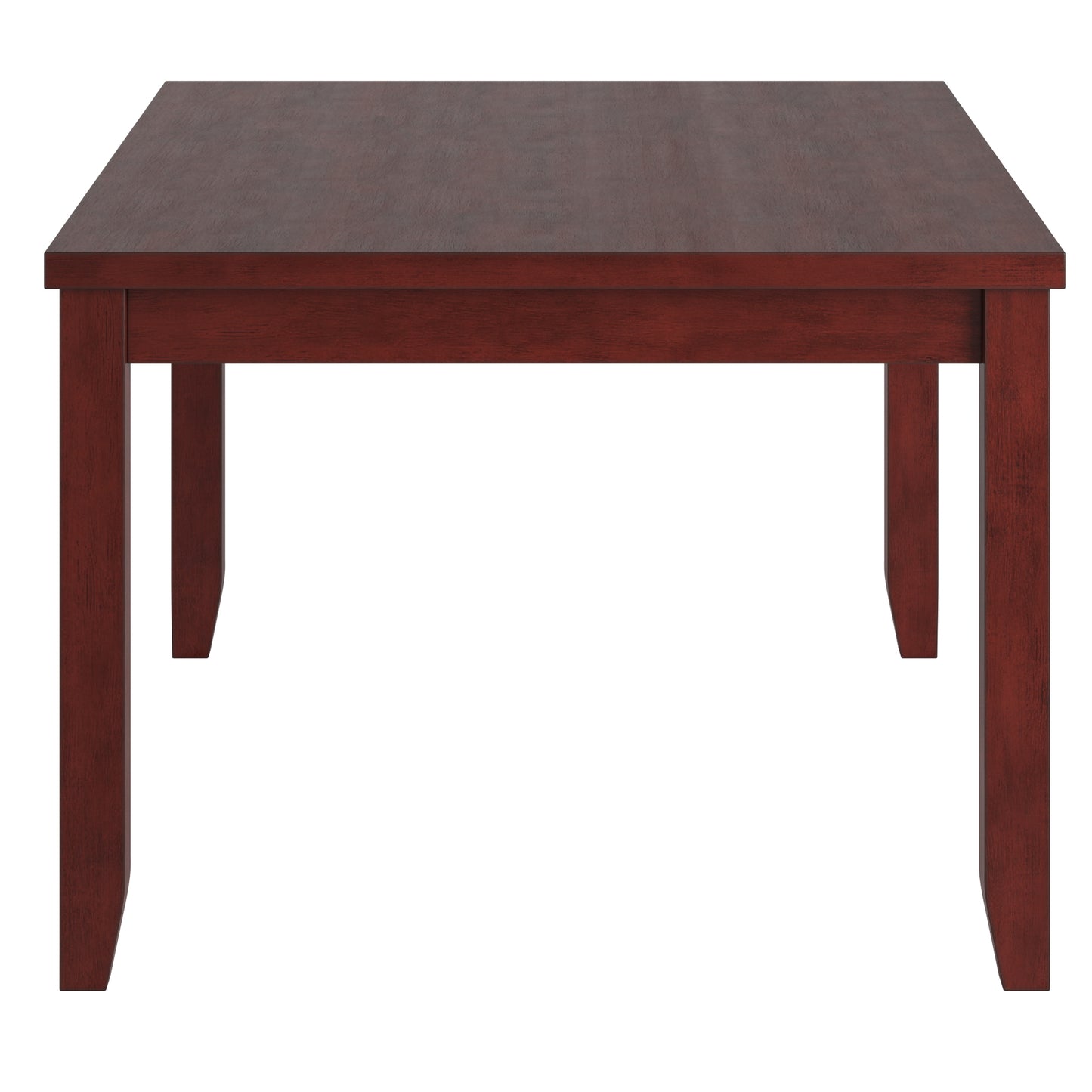 Solid Wood Rectangular Dining Table with Two Drawers - Antique Berry