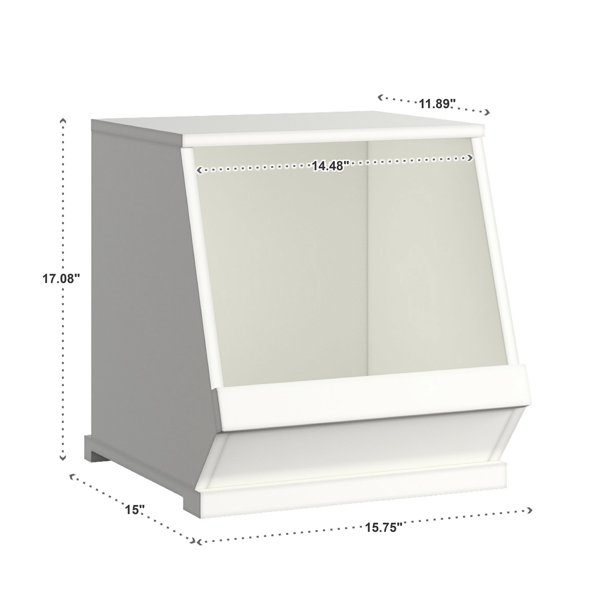Modular Stacking Storage Bins - White, 1 Box
