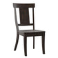 Panel Back Wood Dining Chairs (Set of 2) - Antique Black Finish