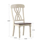 Two-Tone Antique Dining Chairs (Set of 2) - Antique White, Cross Back