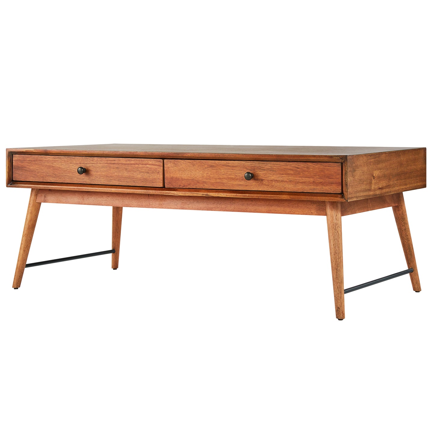 Wood 2-Drawer Coffee Table - Brown