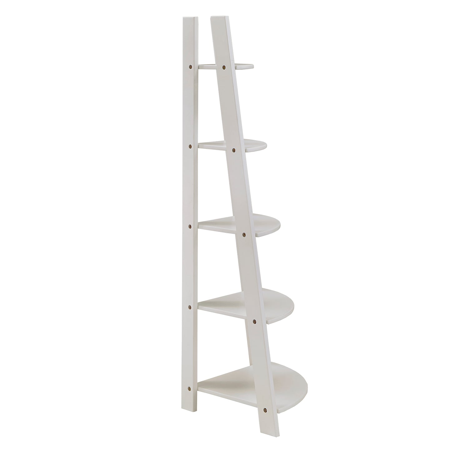 Corner Ladder Bookcase - White