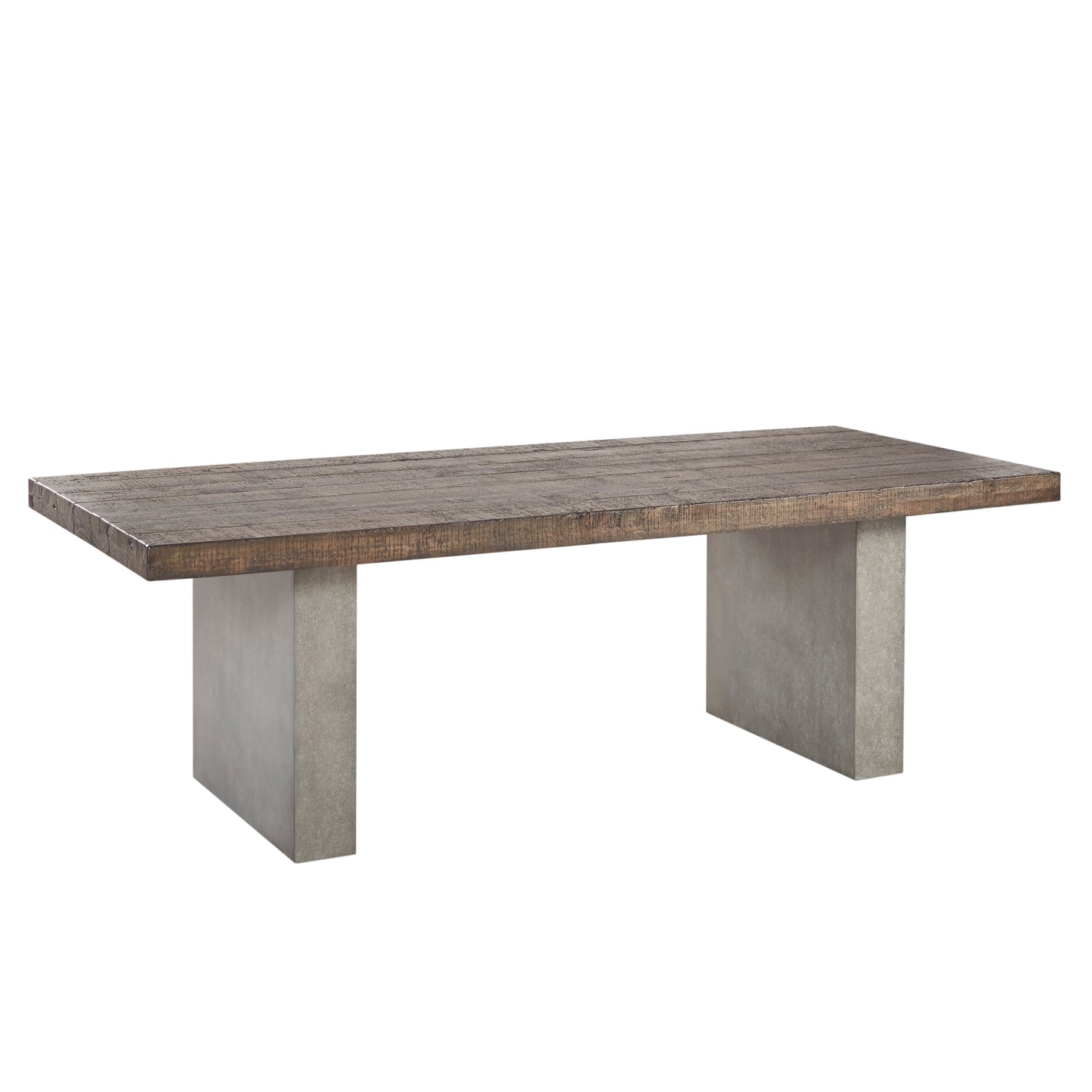 Reclaimed Wood and Concrete Dining Table