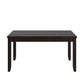 Solid Wood Rectangular Dining Table with Two Drawers - Antique Black