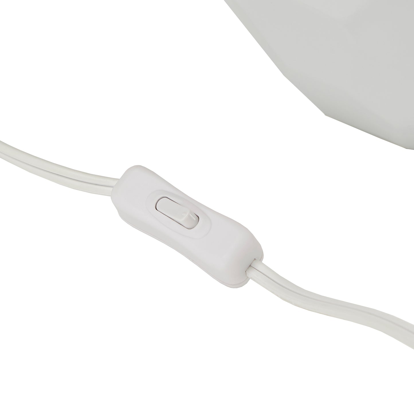 Modern Drum Shade Table Lamp - White