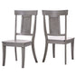 Panel Back Wood Dining Chairs (Set of 2) - Antique Grey