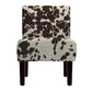 Cowhide Fabric Accent Chair - Brown Cowhide Print