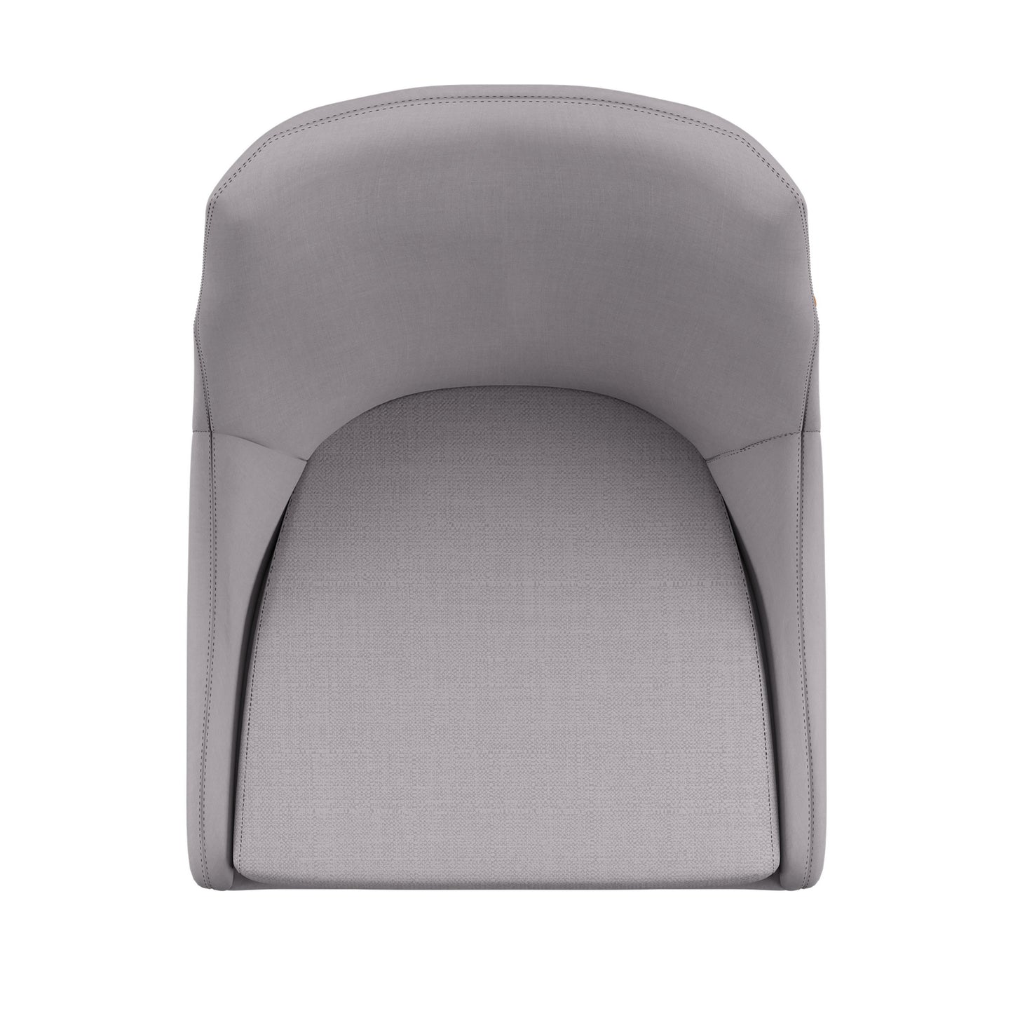 Oak Barrel Back Linen Upholstered Dining Chairs (Set of 2) - Grey Linen