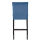 Nailhead Velvet Upholstered Chairs (Set of 2) - 24" Counter Height, Blue