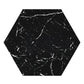 Faux Marble End Table - Black, Hexagon