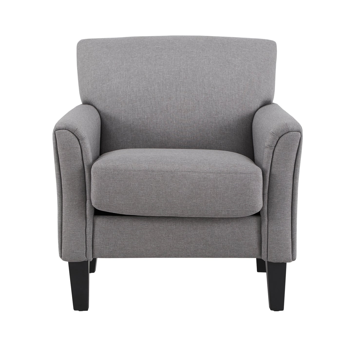 Modern Accent Chair - Grey Linen