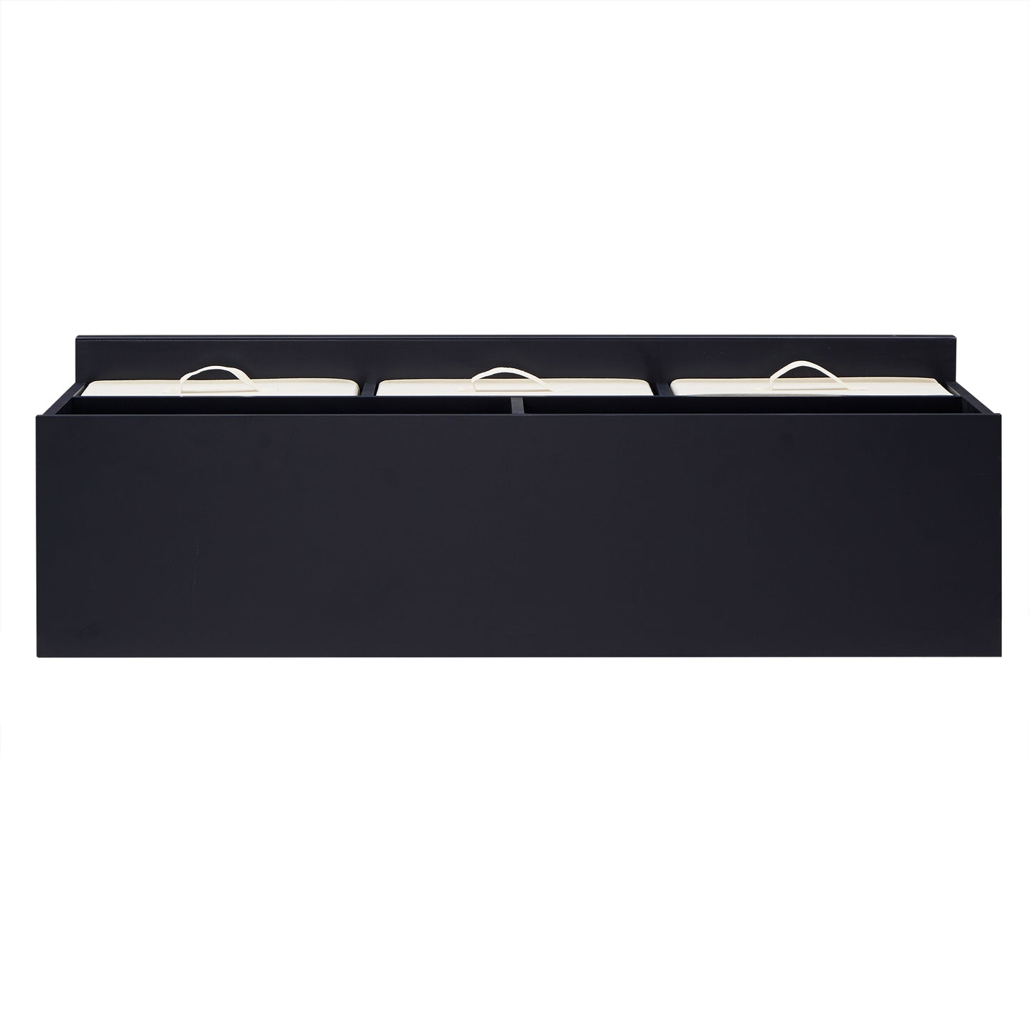 Modular Stacking Storage Bins - Charcoal Black, 1 Box with 3 Drawers