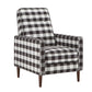 Black and White Buffalo Check Plaid Accent Chair