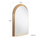 Metal Arched Wall Mirror with Shelf - Gold Finish
