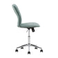 Velvet Wave Pattern Office Chair - Teal