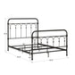 Casted Knot Metal Bed - Dark Bronze, Full (Full Size)