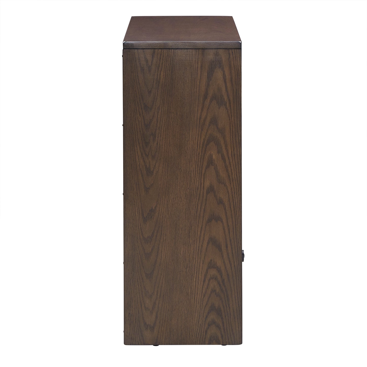 Dark Oak Finish Wood Cabinet - With Tip-Out Bins
