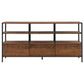 Rustic Brown TV Stand Console Table