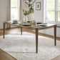 Antique Taupe Wood Extending Dining Table