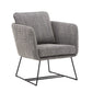 Metal and Fabric Accent Chair