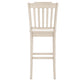 Slat Back Bar Height Chairs (Set of 2) - Antique White Finish