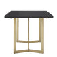 Black and Distressed Gold Finish Dining Table