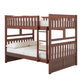 Dark Cherry Finish Kids' Bunk Bed - Full over Full, Bunk Bed Only