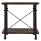 Vintage Industrial End Table - Brown Finish