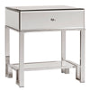 Mirrored 1-Drawer End Table - Chrome