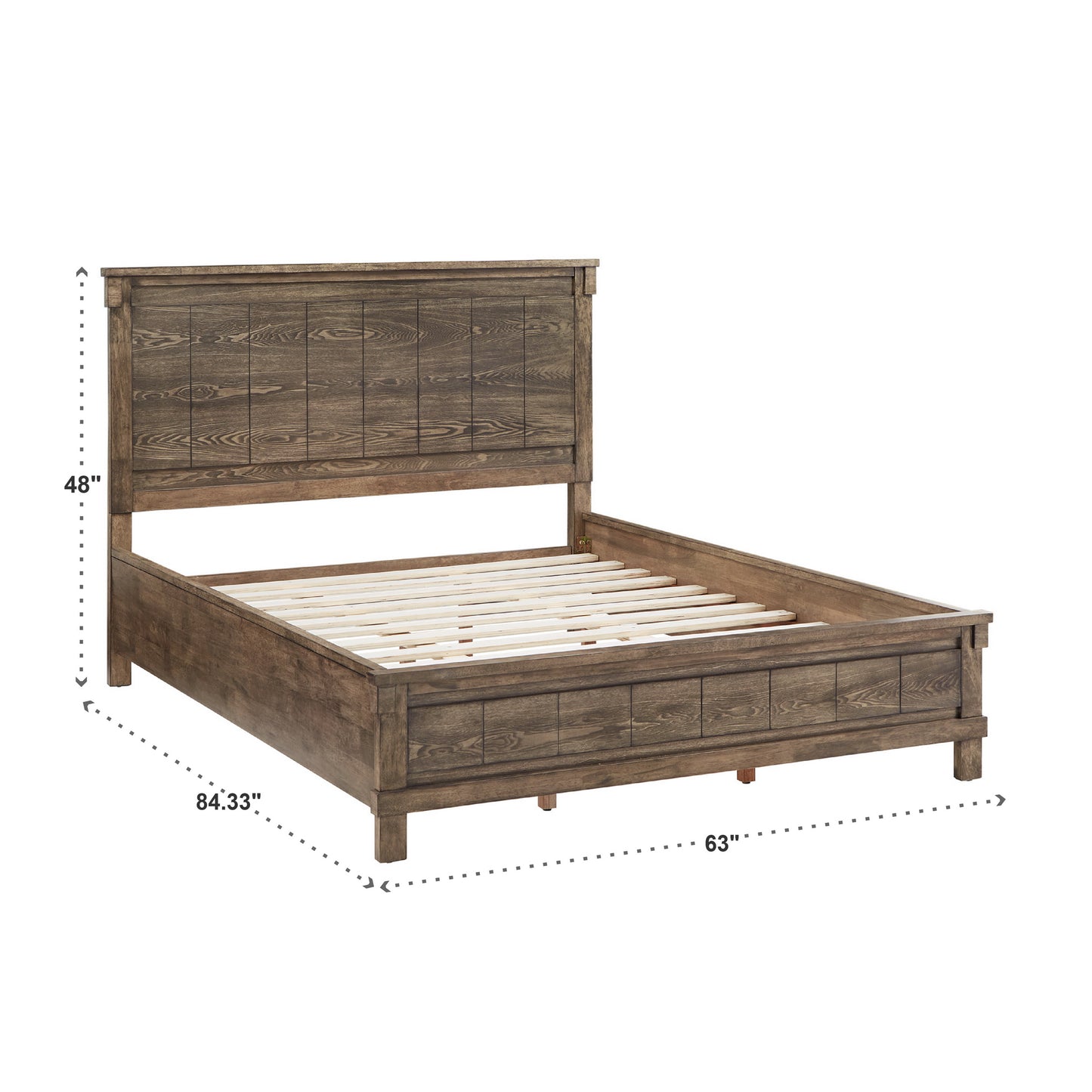 Wood Panel Queen Platform Bed