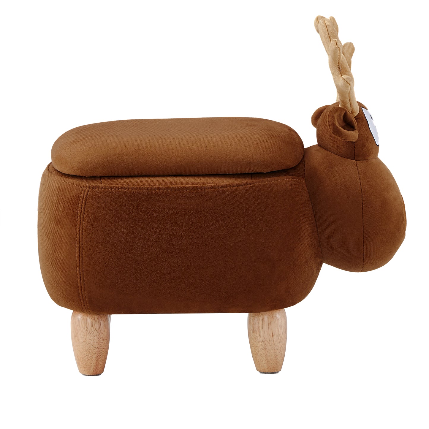 Animal Storage Ottoman - Brown Reindeer