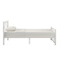 White Metal Platform Bed - Twin