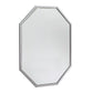 Chrome Checkered Pattern Metal Octagon Wall Mirror